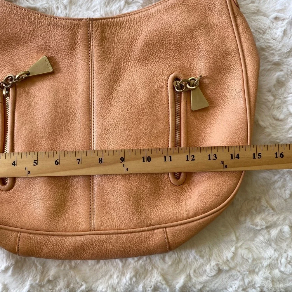 See by Chloe Peach Leather Shoulder Bag Peach Soft Pebbled Tassel Boho Festival
